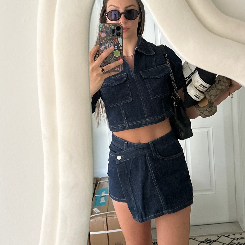Denim Two-Piece Set